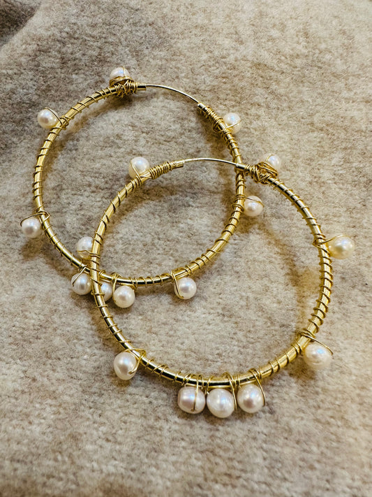 Pearl hoops